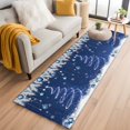 thumbnail image 1 of Navy Blue Christmas Tree Kitchen Runner Rug 2x6 Washable Runners for Hallway Non Slip Snowflake Balls Xmas Pine Needle Large Area Rug Indoor Floor Carpet for Bathroom Laundry Entryway Bedroom, 1 of 8