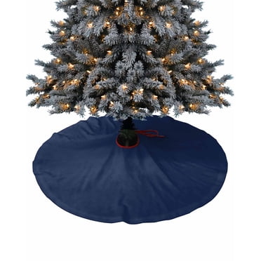 Taylor & Brown Sequin Christmas Tree Skirt – Foldable Square Cover, Festive Holiday Décor, Stand Base Tidy