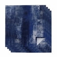 thumbnail image 1 of Navy Blue Cloth Napkins, Retro Oil Painting Modern Abstract Art Aesthetics Washable and Reusable Dinner Napkins Set of 4, Table Napkin for Kitchen Party Birthday Wedding Hotel Housewarming 20"x20", 1 of 8