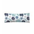 thumbnail image 1 of Navy Blue Coastal Body Pillow Cover 20 x 54 Inch Decorative Pillow Cover Starfish Shell Coral Summer Beach Ocean Lumbar Pillowcase Seasonal Rectangle Cushion Case for Couch Sofa Bed Living Room, 1 of 9