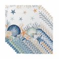 thumbnail image 1 of Navy Blue Coastal Cloth Napkins, Shell Starfish Coral Nautical Summer Beach Washable and Reusable Dinner Napkins Set of 8, Table Napkin for Kitchen Party Birthday Wedding Hotel Housewarming 20"x20", 1 of 9