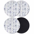 thumbnail image 1 of Navy Blue Coastal Coasters Set of 4, Absorbent Coasters for Drinks, Starfish Nautical Ocean Sea Wooden Coaster for Desk Coffee Table Protection, Home Decor House Warming Gifts 4", 1 of 8