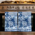 thumbnail image 1 of Navy Blue Coastal Kitchen Towels Set of 2, Nautical Coral Starfish Shell Octopus Sea Absorbent Dish Towels for Kitchen, Microfiber Hand Towel, Quick Drying Tea Towel for Cleaning Dishcloths, 1 of 7