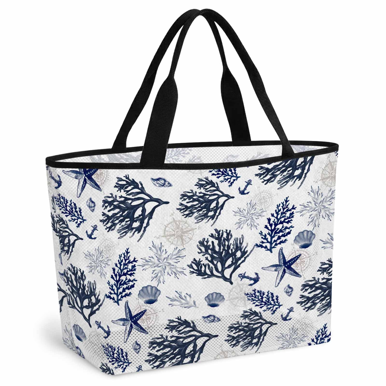 Navy Blue Coastal Mesh Beach Bag For Women Men Large Beach Tote navy-blue-coastal-mesh-beach-bag-for-women-men-large-beach-tote