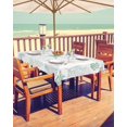 thumbnail image 1 of Navy Blue Coastal Outdoor Tablecloth - 60 Inch Round Dining Table Cover, Nautical Summer Beach Coral Sea Turtle Waterproof Outdoor Table Cloth with Umbrella Hole & Zipper for Picnic/Patio, 1 of 1