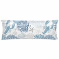 thumbnail image 1 of Navy Blue Coastal Pillow Cases Body Size, Smooth Satin Pillowcase for Hair and Skin, Summer Lobster Coral Nautical Decorative Cooling Bed Pillow Covers with Zipper, 20x54 Inches, 1 of 5
