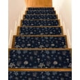 thumbnail image 1 of Navy Blue Coastal Stair Treads for Wooden Steps Indoor Runner Rug Carpet, Nautical Summer Beach Sea Turtle Starfish 4 Pieces Peel and Stick Staircase Step Treads Covers Washable Door Mats 30"x8", 1 of 5