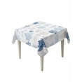 thumbnail image 1 of Navy Blue Coastal Table Cloth, Nautical Summer Beach Coral Sea Turtle Waterproof Tablecloth for Square Tables, Reusable Washable Fabric Table Cover for Restaurant Kitchen Dining Tables 54"x54", 1 of 6
