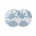 thumbnail image 1 of Navy Blue Coastal Turtle Round 15 Inch Placemats Set of 2, Ocean Coral Nautical HeatResistant Non Slip Place Mats for Dining Table, Wipeable Braided Kitchen Table Mats for Housewarming, 1 of 9