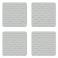 thumbnail image 1 of Navy Blue Coaster Set of 4, Traditional European Ethnic Ornamental Geometric Floral Damask Motifs, Square Hardboard Gloss Coasters, Standard Size, Off White and Indigo, by Ambesonne, 1 of 2