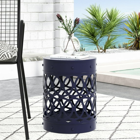 Navy Blue Color - Beautiful Pattern Design - Porch Area - Easy to Set Up
