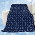 thumbnail image 1 of Navy Blue Cooling Blanket,Lightweight Breathable Summer Throw Blanket with Double Sided Cold Effect,Geometric Leaf Diamond Plaid Abstract Check Picnic Blankets Bed Sheet for Hot Sleepers 60"x80", 1 of 8