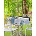 thumbnail image 1 of Navy Blue Corals Outdoor Round Tablecloth with Umbrella Hole 60 Inch,Wrinkle Free Wipeable Fabric Table Cloth Waterproof Zippered Cover for Camping Picnic Patio,Nautical Boho Tropical Reef Coastal, 1 of 5