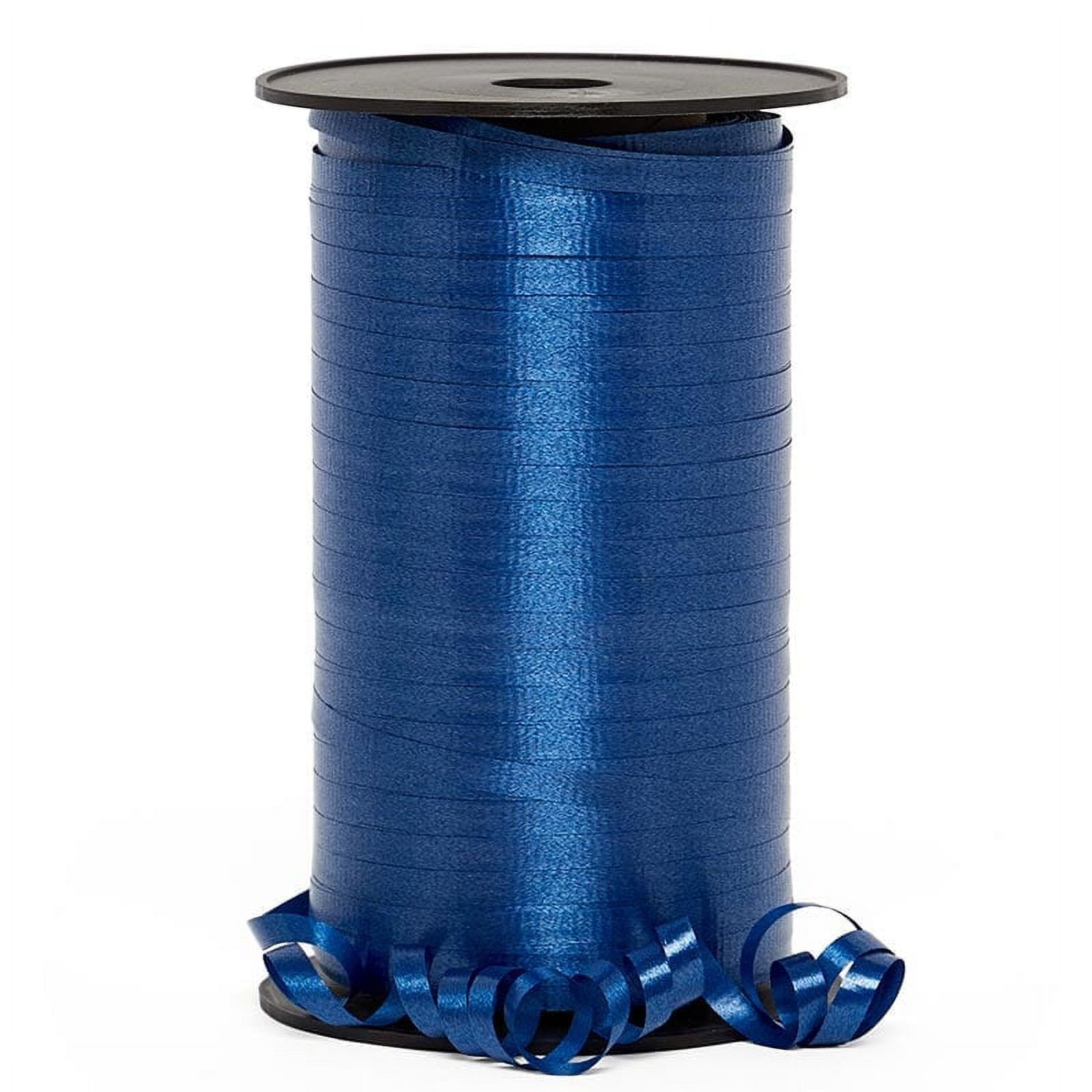 Crimped Ribbon Navy Blue Crimped Curling Ribbon - 500 Yards Roll, 3/16