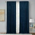thumbnail image 1 of Navy Blue Curtains 102 inches for Bedroom, Elegant Blackout Velvet Drapes Noise Reducing Sliding Door Covering for Dining Room Theater, W52 x L102, 2 Panels, 1 of 10