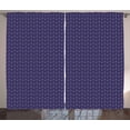thumbnail image 1 of Ambesonne Navy Blue Curtains 2 Panel Set, Windrose and, 108" x 63", Dark Blue White, 1 of 3