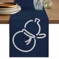 thumbnail image 1 of Navy Blue Cute Gourd Table Runner 72 Inches, Geometric Modern Abstract Art Bed Runner Dresser Scarves Tabletop for Indoor Outdoor Parties/Ceremony/Banquet, 14" x 72", 1 of 9