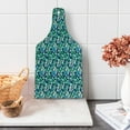 thumbnail image 1 of Navy Blue Cutting Board, Hibiscus Flower and Palm Tree Pattern Summer Vacation Travel Theme, Decorative Tempered Glass Cutting and Serving Board, Wine Bottle Shape, Navy Blue White, by Ambesonne, 1 of 1