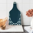thumbnail image 1 of Navy Blue Cutting Board, Ocean Aqua Navy Themed Fish Swimming in a Circle Print, Decorative Tempered Glass Cutting and Serving Board, Wine Bottle Shape, Navy Blue and White, by Ambesonne, 1 of 1