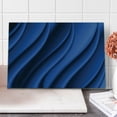 thumbnail image 1 of Navy Blue Cutting Board, Ocean Waves Inspired Design with Digital Reflection Aqua Sea Abstract Art, Decorative Tempered Glass Cutting and Serving Board, Large Size, Dark Blue, by Ambesonne, 1 of 1