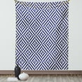 thumbnail image 1 of Navy Blue Decor Tapestry, Symmetric and Asymmetric Geometric Pattern Design Image, Wall Hanging for Bedroom Living Room Dorm Decor, 40W X 60L Inches, Dark Blue Light Blue and White, by Ambesonne, 1 of 2