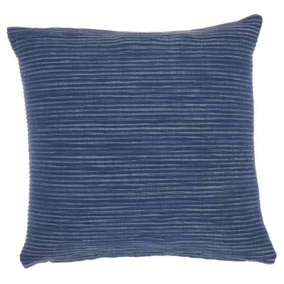 Navy Blue Distressed Stripes Throw Pillow