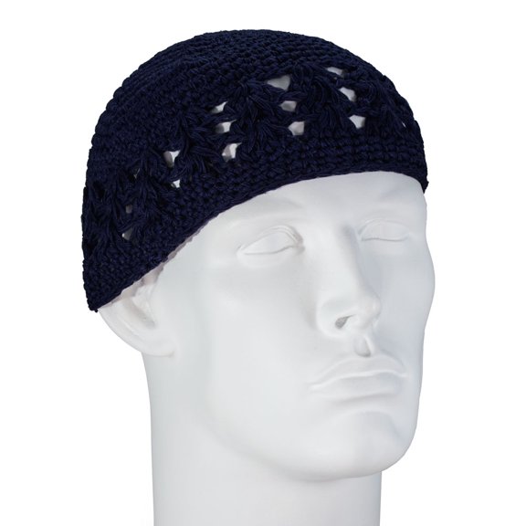 Navy Blue Dual Weave Kufi - Single Piece