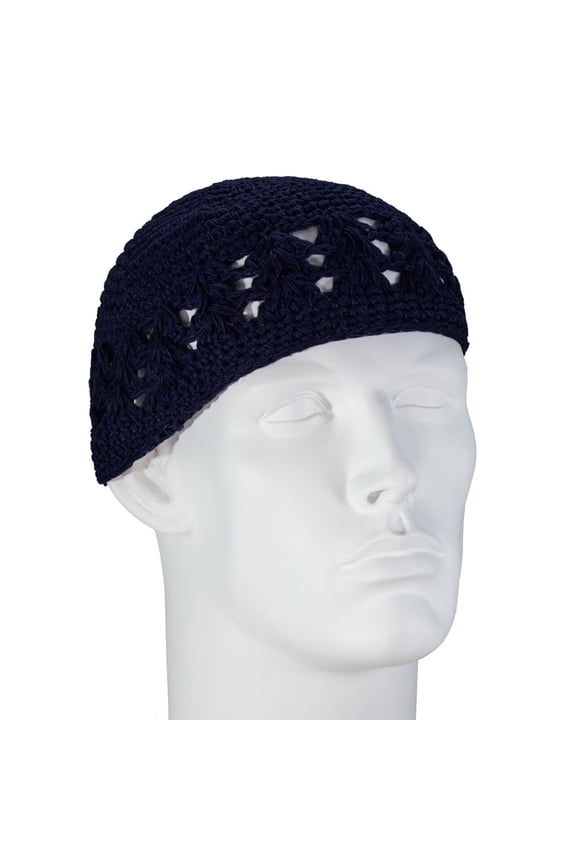 Navy Blue Dual Weave Kufi - Single Piece