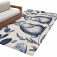 thumbnail image 1 of Navy Blue Easter Area Rug Washable 3x5 Entryway Rug Non-Slip Indoor Low Pile Bunny Pastoral Summer Botanical Rustic Floor Carpet Small Rugs for Bedroom Office Living Room Kitchen Entrance Nursery, 1 of 9