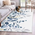 thumbnail image 1 of Navy Blue Eucalyptus Area Rugs 2.7'x5', Washable Small Throw Rugs for Kitchen Bedroom, Watercolor Spring Weeping Botanical Indoor Outdoor Rug Non-Slip Low Pile Carpet Runner Reversible Floor Mats, 1 of 8