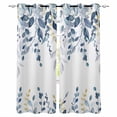 thumbnail image 1 of Navy Blue Eucalyptus Blackout Curtains 90 Inch Length 2 Panels Set for Living Room Bedroom, Watercolor Spring Weeping Botanical Privacy Window Treatment Thermal Insulated Black Out Drapes 52"x90", 1 of 8
