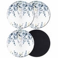 thumbnail image 1 of Navy Blue Eucalyptus Coasters Set of 4, Absorbent Coasters for Drinks, Watercolor Spring Weeping Botanical Coaster for Desk Coffee Table Protection, Home Decor House Warming Gifts 4", 1 of 8