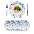 thumbnail image 1 of Navy Blue Eucalyptus Leaves Round 13 Inch Placemats Set of 4, Retro Country Leaf Botanical HeatResistant Non Slip Place Mats for Dining Table, Wipeable Braided Kitchen Table Mats for Housewarming, 1 of 9