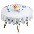 thumbnail image 1 of Navy Blue Eucalyptus Leaves Round Tablecloth 54 inches Farm Plant Country Paper Texture Waterproof Oil-Proof Table Cloth Round Table Cover for Holiday Party Picnic Dinner Decor Indoor and Outdoor Use, 1 of 9