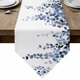 thumbnail image 1 of Navy Blue Eucalyptus Leaves Table Runner Linen Burlap Table Runner 90 Inches Long Summer Leaf Watercolor Dresser Scarves for Kitchen Island Coffee Dining Party Wedding Banquet Holiday Decor 13"x90", 1 of 8