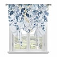 thumbnail image 1 of Navy Blue Eucalyptus Leaves Tie Up Curtains for Windows, Adjustable Balloon Window Shades, Retro Country Leaf Botanical Kitchen Window Treatments Farmhouse Short Curtains with Rod Pocket 42"x45", 1 of 8