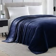 thumbnail image 1 of Navy Blue Extra Soft Cozy Microfiber Solid Color Throw Picnic Sofa Bed Blanket Twin - Navy Blue, 1 of 4