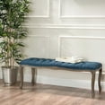 thumbnail image 1 of Navy Blue Fabric Bench for Versatile Use / Stylish Addition to Home Furniture, 1 of 2