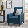 thumbnail image 1 of Navy Blue Fabric Push Back Chair for Elegant Home Décor, 1 of 10