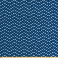 thumbnail image 1 of Ambesonne Modern Fabric by the Yard Upholstery, Zigzags Blue Chevron Lines, 5 Yards, Pale Blue and Dark Blue, 1 of 4