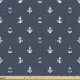 thumbnail image 1 of Ambesonne Marine Fabric by the Yard Upholstery, Anchors Sea Travel Nautical, 3 Yards, Bluegrey White, 1 of 4