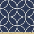 thumbnail image 1 of Ambesonne Navy Blue Fabric by the Yard Upholstery, Nautical Nested Shapes, 3 Yards, White Indigo, 1 of 5