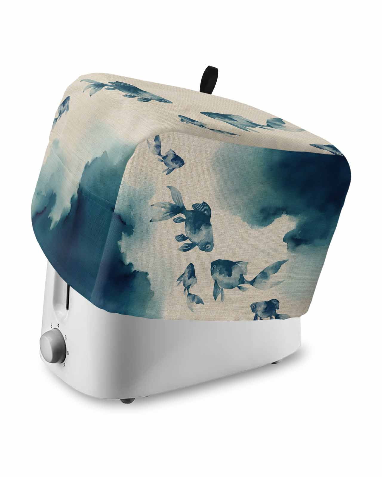 Navy Blue Fish Toaster Cover 4 Slice, Large Kitchen Appliance Covers ...