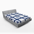 thumbnail image 1 of Navy Blue Fitted Sheet, Navy Yacht Vessel Used as Frame with Starfish Fish and Anchor Image, Decorative Soft Bedding All-round Elastic Pocket, Full Size, Navy Blue and White, by Ambesonne, 1 of 2