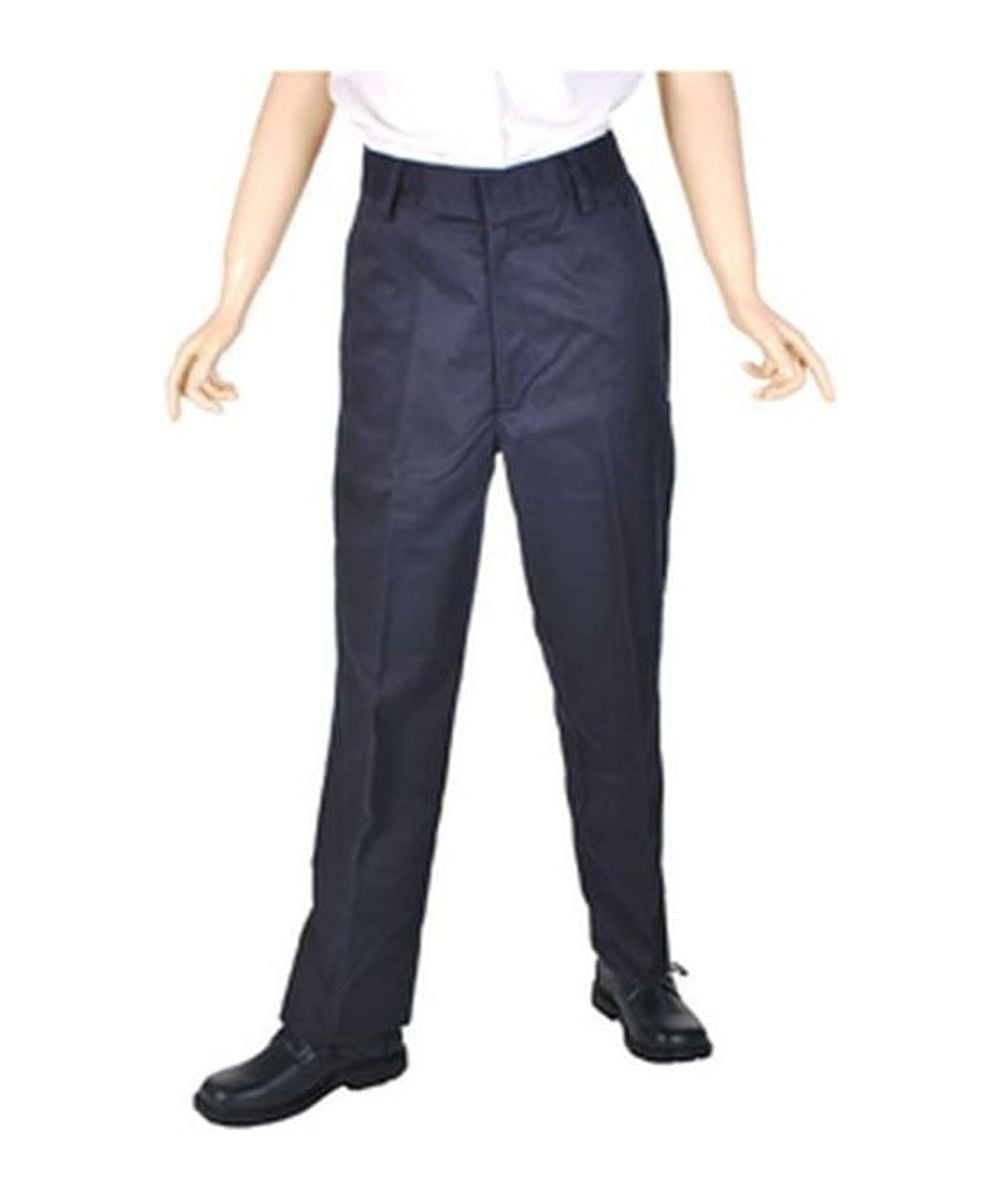 Navy Blue Flat Front and Double Knees Boys Pants Universal School Uniforms