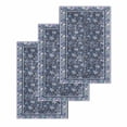 thumbnail image 1 of Navy Blue Floral Boho Kitchen Dish Towels for Drying Dishes Set of 3, Ethnic Tribe Abstract Art Flower Waffle Weave Microfiber Hand Tea Bathroom Towels Quick Dry & Absorbent Towel 15.7x23.6, 1 of 7