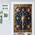 thumbnail image 1 of Navy Blue Floral Tapestry Door Curtain Nordic Living Room DoorCurtain Porch Partition Curtain Kitchen Rative Half Curtain, 1 of 4