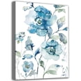 thumbnail image 1 of Navy Blue Flowers Canvas Wall Art Bedroom Wall Decor Minimalistic Bouquet Canvas Pictures Blossom Watercolor Artwork for Living Room Bathroom Home Office Decoration Indigo Floral Canvas Prints 12 x 16, 1 of 6