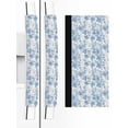 thumbnail image 1 of Navy Blue Flowers Refrigerator Door Handle Covers Set of 2, Watercolor Summer Botanical Floral Kitchen Fridge Microwave Oven Dishwasher Stove Cabinet Handle Protectors, Washable Appliance Decor, 1 of 7