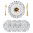 thumbnail image 1 of Navy Blue Flowers Round 13 Inch Placemats Set of 4, Spring Summer Farmhouse Botanical HeatResistant Non Slip Place Mats for Dining Table, Wipeable Braided Kitchen Table Mats for Housewarming, 1 of 9